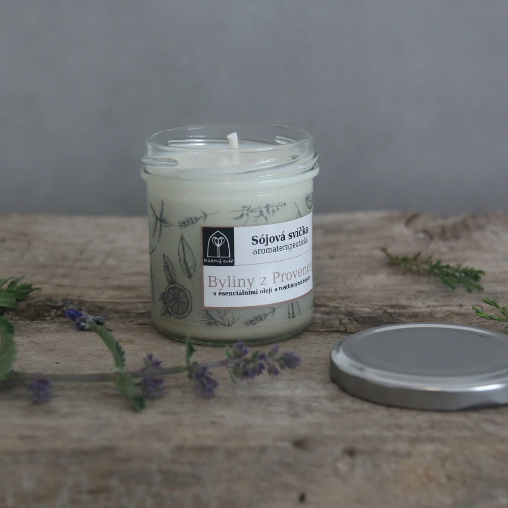 Aromaterapeutická sójová svíčka "Byliny z Provence" 120 g