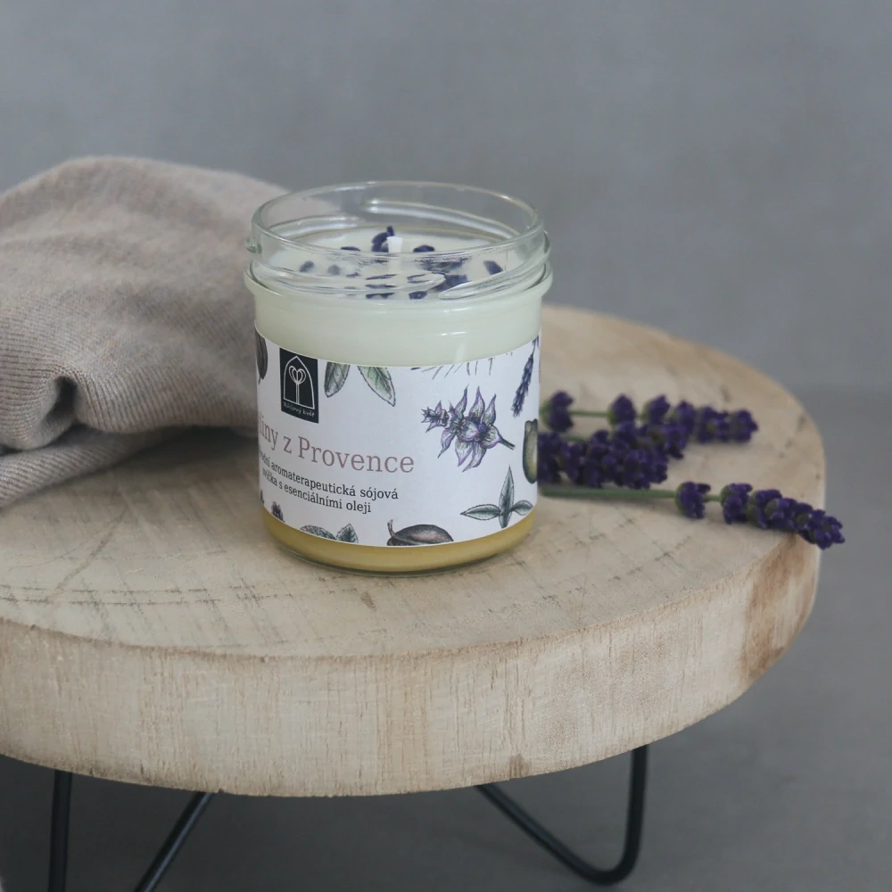 Aromaterapeutická sójová svíčka "Byliny z Provence" 120 g