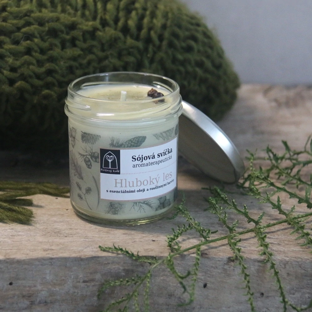 Aromaterapeutická sójová svíčka "Hluboký les" 120 g