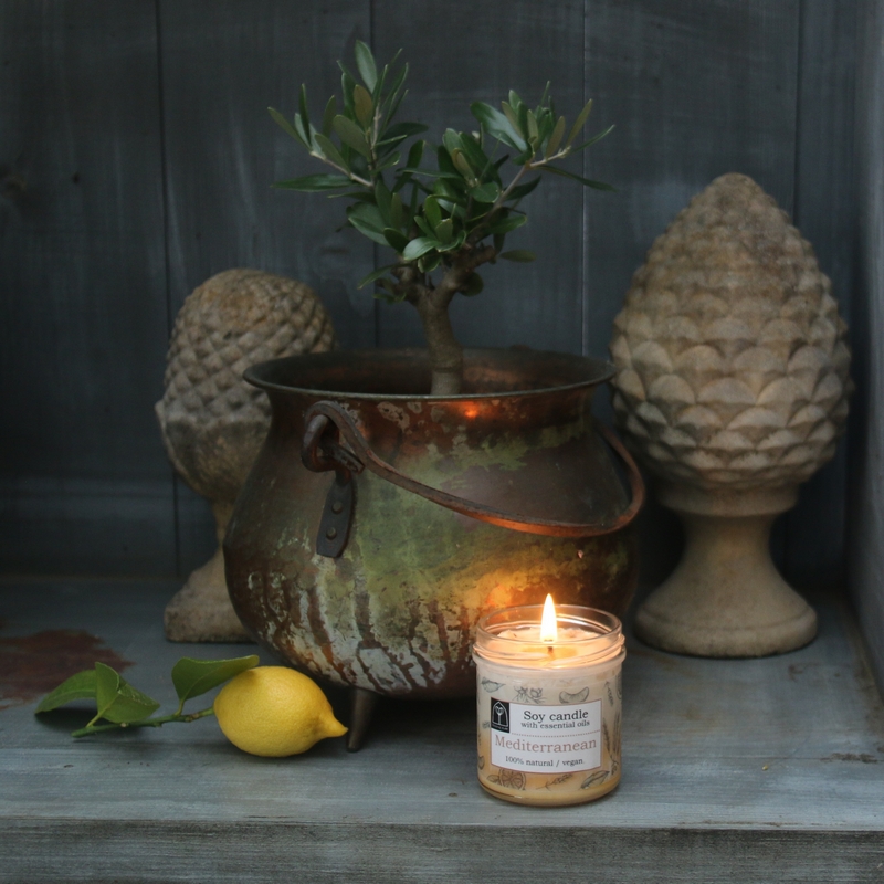 Aromaterapeutická sójová svíčka "Středomořská / Mediterranean" 120 g