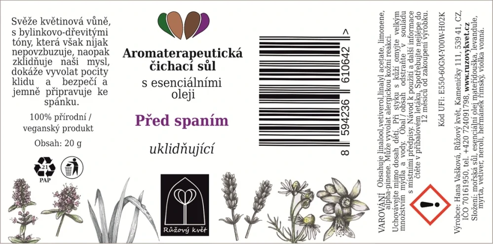 Čichací sůl Před spaním - uklidňující