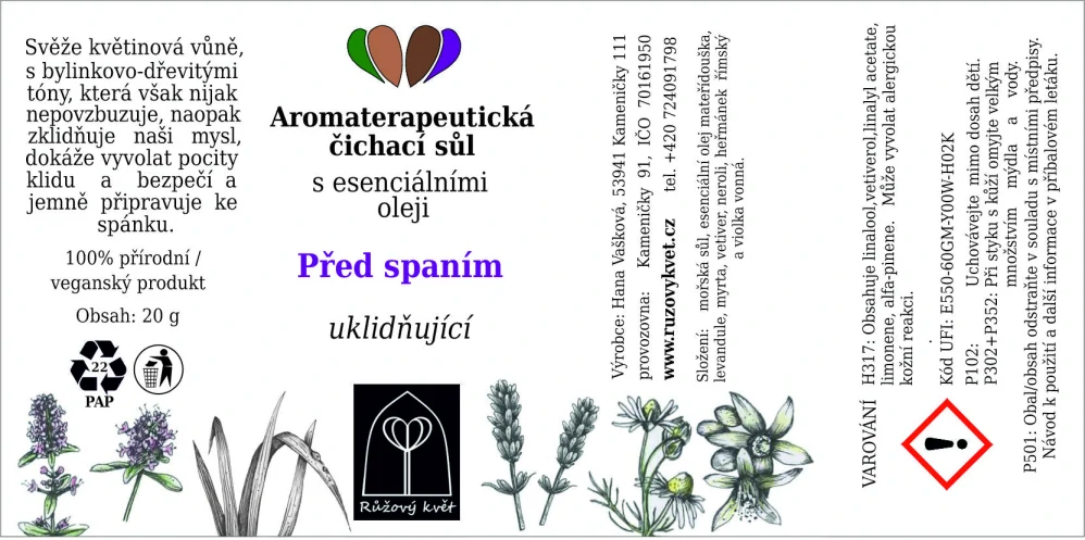 Čichací sůl Před spaním - uklidňující