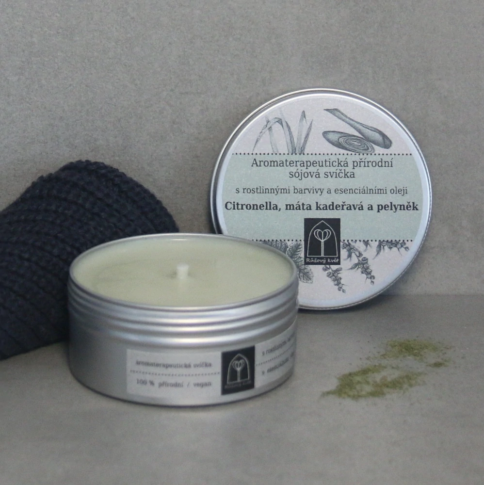 Aromaterapeutická sójová svíčka Ylang-ylang, hřebíček a litsea cubeba 145 g