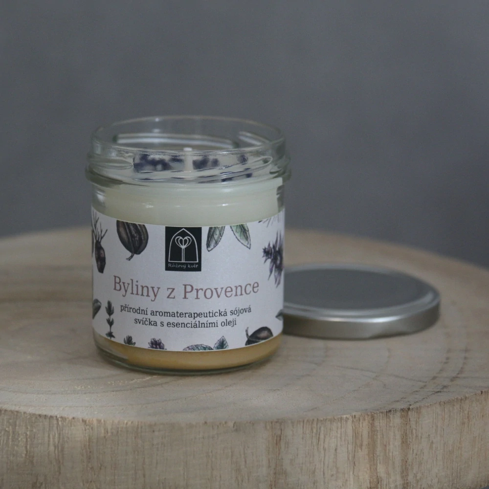 Aromaterapeutická sójová svíčka "Byliny z Provence" 120 g