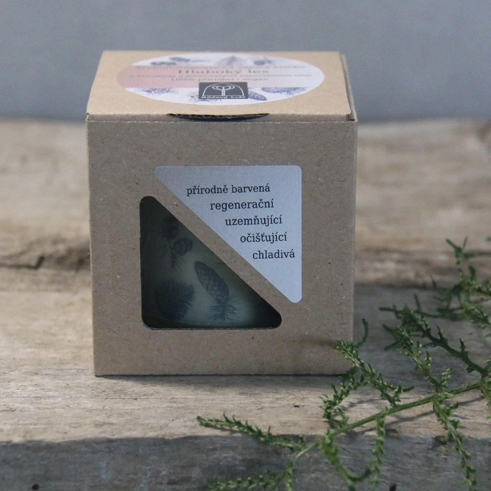 Aromaterapeutická sójová svíčka "Hluboký les" 120 g