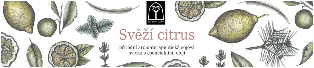 Aromaterapeutická sójová svíčka "Svěží citrus" 120 g