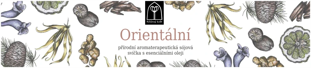 Aromaterapeutická sójová svíčka "Orientální" 120 g
