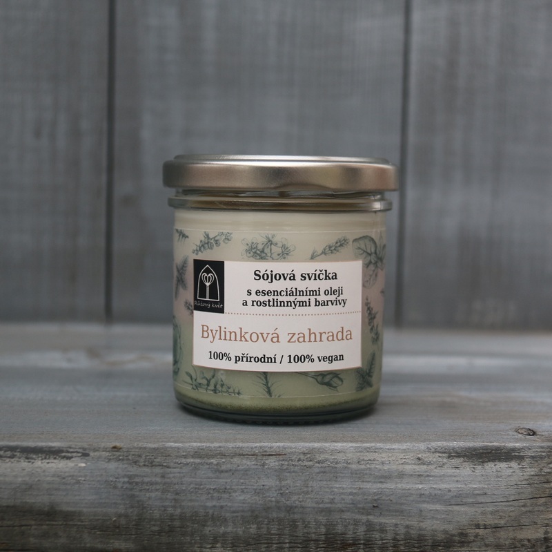Aromaterapeutická sójová svíčka "Bylinková zahrada / Herb Garden" 120 g