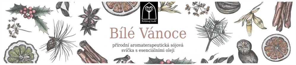 Aromaterapeutická sójová svíčka "Bílé Vánoce 120 g