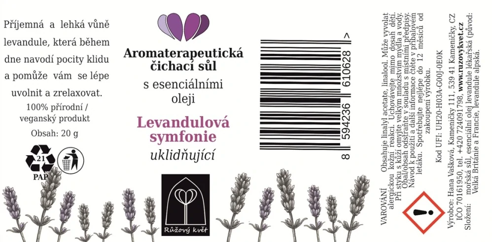 Čichací sůl Levandulová symfonie - uklidňující