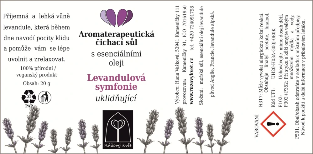 Čichací sůl Levandulová symfonie - uklidňující