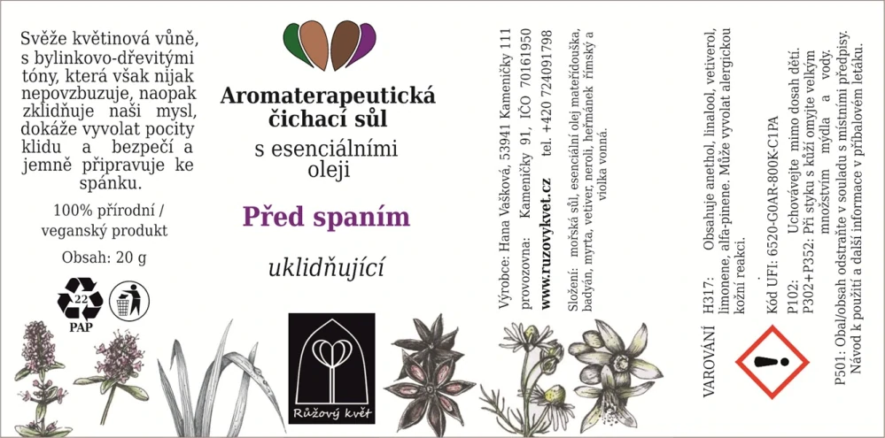 Čichací sůl Před spaním - uklidňující