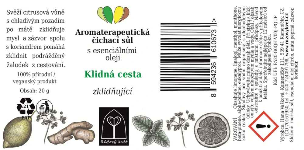 Čichací sůl Klidná cesta - zklidňující