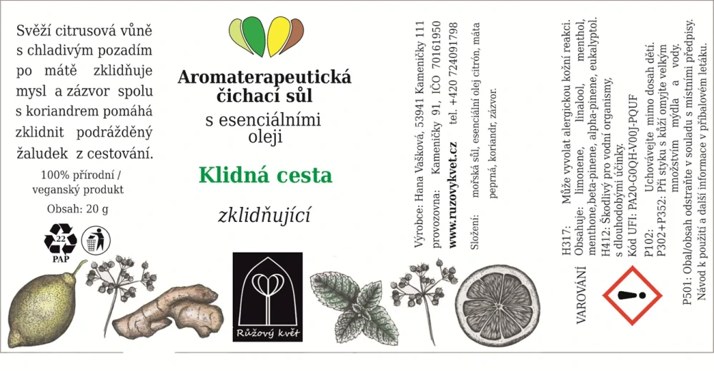 Čichací sůl Klidná cesta - zklidňující