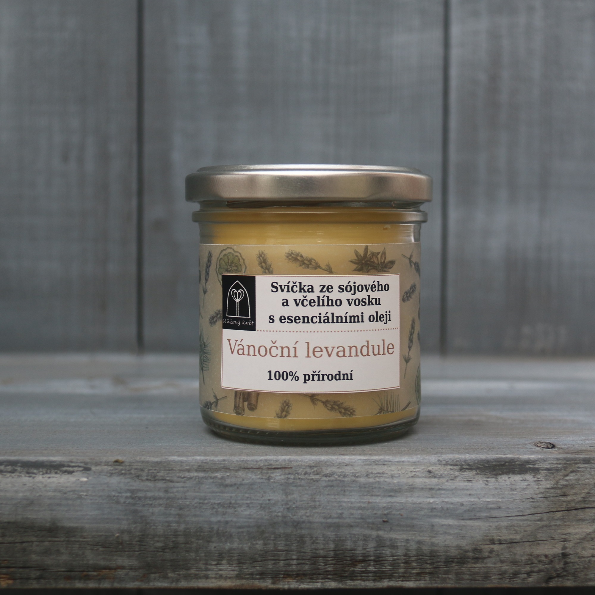 Aromaterapeutická svíčka "Vánoční levandule / Christmas Lavender" 120 g
