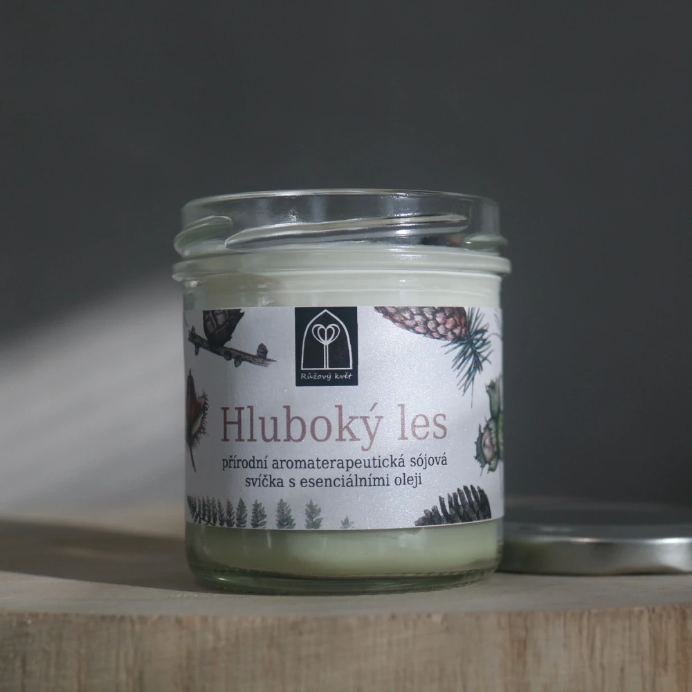 Aromaterapeutická sójová svíčka "Hluboký les" 120 g