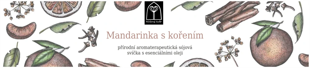 Aromaterapeutická sójová svíčka "Mandarinka s kořením" 120 g