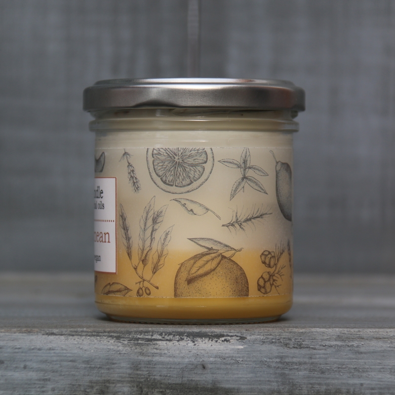 Aromaterapeutická sójová svíčka "Středomořská / Mediterranean" 120 g