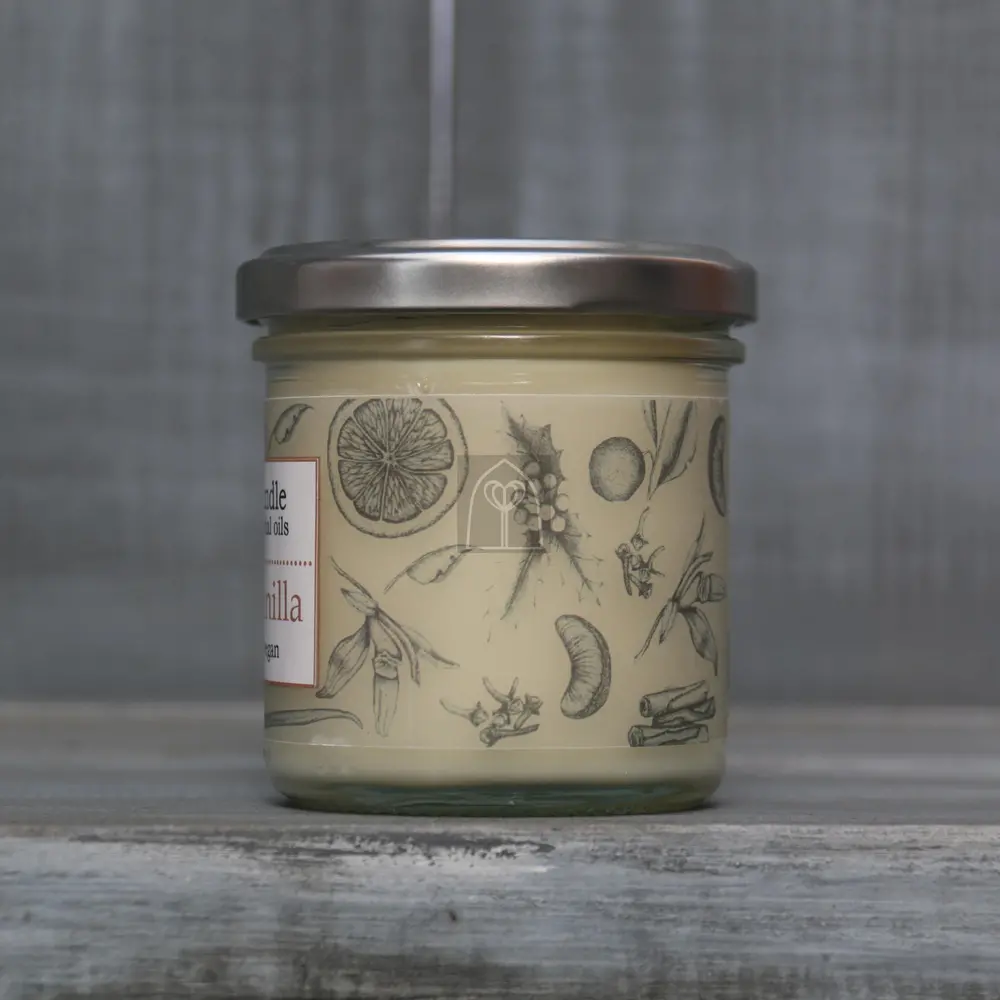 Aromaterapeutická sójová svíčka "Vanilková s kořením / Spiced Vanilla" 120 g