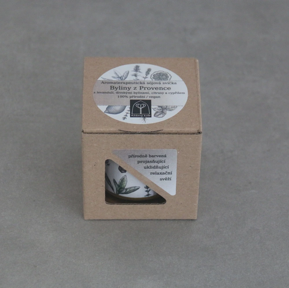 Aromaterapeutická sójová svíčka "Byliny z Provence" 120 g