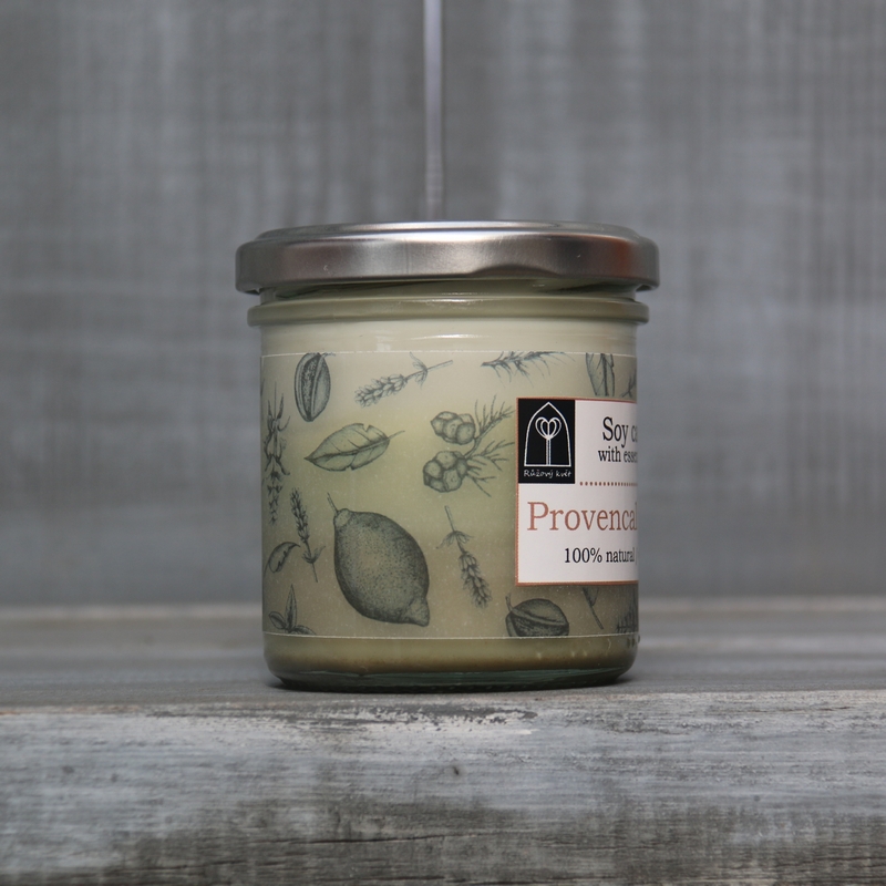 Aromaterapeutická sójová svíčka "Provensálské byliny / Provencal Herb" 120 g