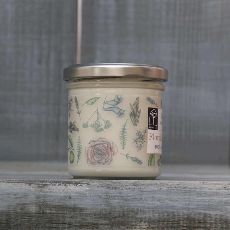 Aromaterapeutická sójová svíčka "Květinová / Floral Freshness" 120 g