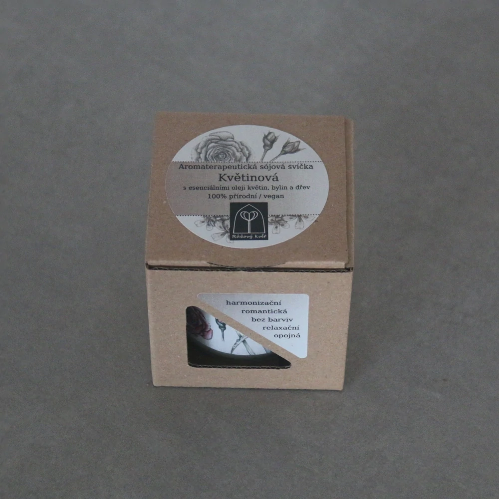 Aromaterapeutická sójová svíčka "Květinová" 120 g