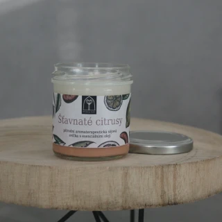 Aromaterapeutická sójová svíčka "Šťavnaté citrusy" 120 g