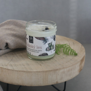 Aromaterapeutická sójová svíčka "Hluboký les" 120 g