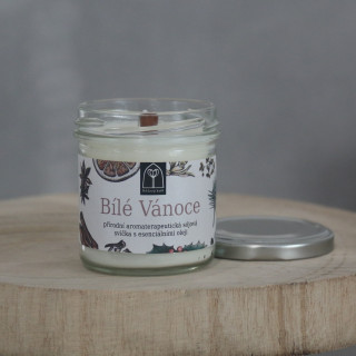 Aromaterapeutická sójová svíčka "Bílé Vánoce 120 g